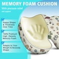 thumbnail image 5 of Premium Mushroom Pattern Memory Foam Seat Cushion Ergonomic Chair Pad for Office Chair, Car, Airplane & Bleachers Sciatica, Tailbone Hip & Back Pain Relief - Chair Cushion for Long Office Workers., 5 of 5