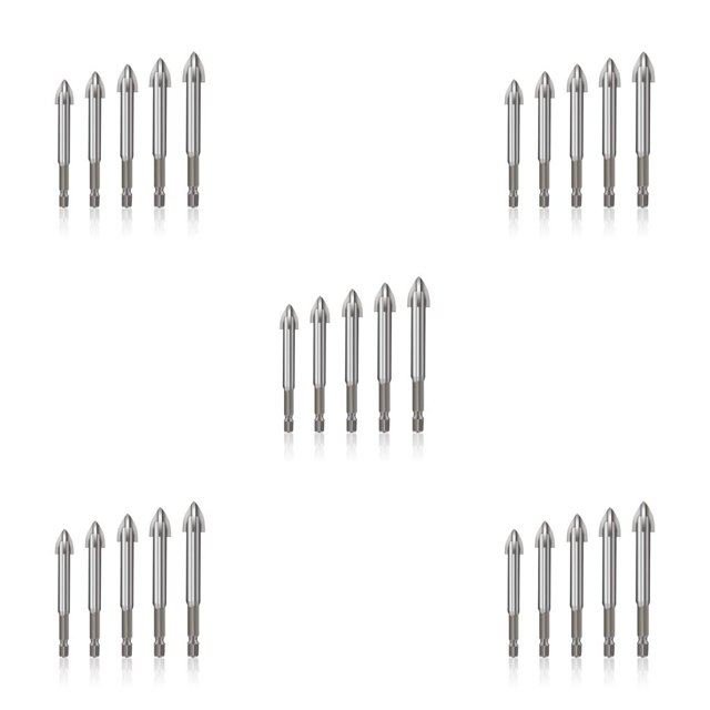 Scienceny 5 unids/set de brocas de perforación cruzadas, abridor de agujeros para azulejos, espejo DIY, punzonado Triangular, construcción de trabajo, Type2 NO2 Scienceny CBP183050