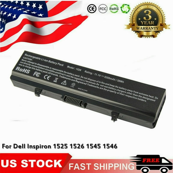 Battery GW240 RU586 M911G HP297 for Dell Inspiron 1525 1526 1440 1545 1546 1750