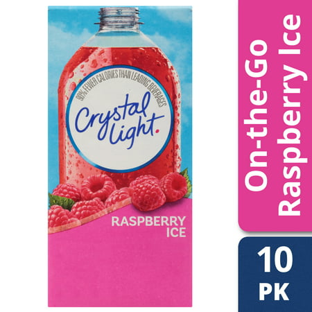 Crystal Light Sugar Free Raspberry Ice Powdered Drink Mix, 10 ct - 0.06 oz