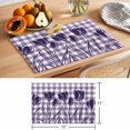 thumbnail image 6 of Purple Tulip Placemats Set of 1, Purple Flower Silhouette Non-Slip Place Mats Washable Table Mats for Kitchen Dining Table Decorations Indoor/Outdoor, 6 of 9