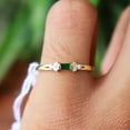 thumbnail image 4 of Emerald Gemstone Ring, 925 Sterling Pure Silver Ring, Gold Band Plated, Women Ring, Green Gemstone Ring, Healing Crystal Ring, Gift For Her,, 4 of 4