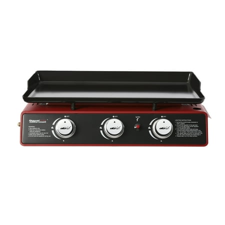 Royal Gourmet PD1301R Portable Table Top 24-Inch Gas Grill, 3-Burner Griddle with Cover