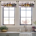 thumbnail image 3 of LALILO Kitchen Curtain Valance Oil City New York Oil Art Rod Pocket Window Curtain 52"x 18" Set of 2, 3 of 5