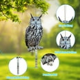 Lzvxtym 3 Pcs Owl to Keep Birds Away Reflective Owl Bird Deterrent Dual Side Printed Owl