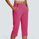 thumbnail image 2 of MKLEKYY Leggings Capris elásticos de cintura alta para mujer, para yoga, entrenamiento informal, pantalones capri, leggings rectos cortos, 2 of 5