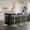 Gold, variant on Golden Acrylic Adjustable Swivel Bar Stools, Set of 2 Mid-Back Modern Clear Chairs for Kitchen & Dining Room