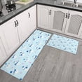 thumbnail image 2 of Light Blue Christmas Snowman Pattern Kitchen Rugs Sets Of 2,Anti Fatigue Kitchen Mat Rugs Non Slip Washable,Decorative Kitchen Floor Mats for Kitchen,Sink,Laundry,17"x30"+17"x47", 2 of 7