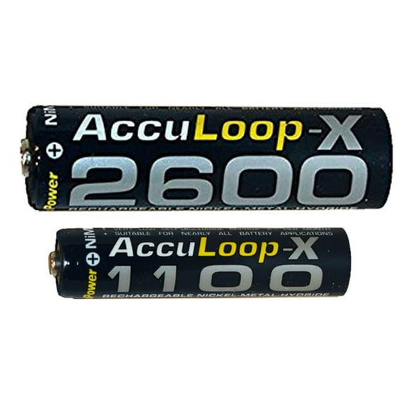 4 x AAA (1100 mAh) + 4 x AA (2600 mAh) AccuPower AccuLoop-X NiMH Battery Combo