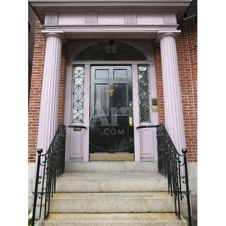 Dramatic Door in Boston's Back Bay Area Print Wall Art By