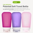 thumbnail image 2 of Botellas de viaje humangear GoToob+, silicona recargable, 100 ml, paquete de 3, 2 of 6