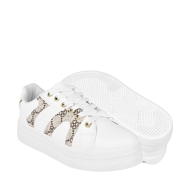 TENIS CASUALES STYLO MUJER 9439 SIMIPIEL BLANCO