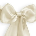 thumbnail image 2 of Lann's Linens - 100 Elegant Satin Wedding/Party Chair Cover Sashes/Bows - Ribbon Tie Back Sash - Ivory, 2 of 3