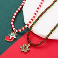 thumbnail image 1 of Conjunto de 2 piezas de collares de Navidad para mujer, collar con colgante de cristal, regalo de Navidad, joyería para niñas JAMW Sencillez, 1 of 5
