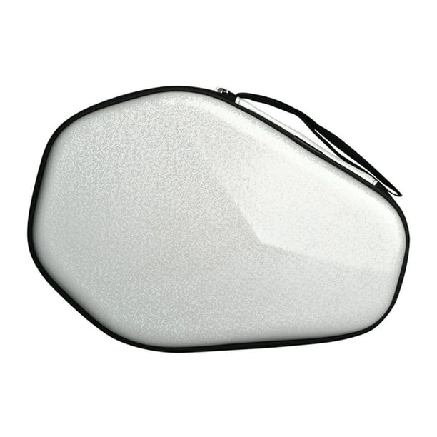 Funda para raqueta de tenis de mesa, funda para raqueta de pickleball, funda de EVA para paletas, capacidad para 2 Blanco