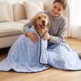 thumbnail image 7 of Fleece Pet Blanket Soft Warm Multi Use Dog Cat Blanket for Crate Bed Travel Car Seat Cover Indoor Outdoor Pet Supplies(L), 7 of 7