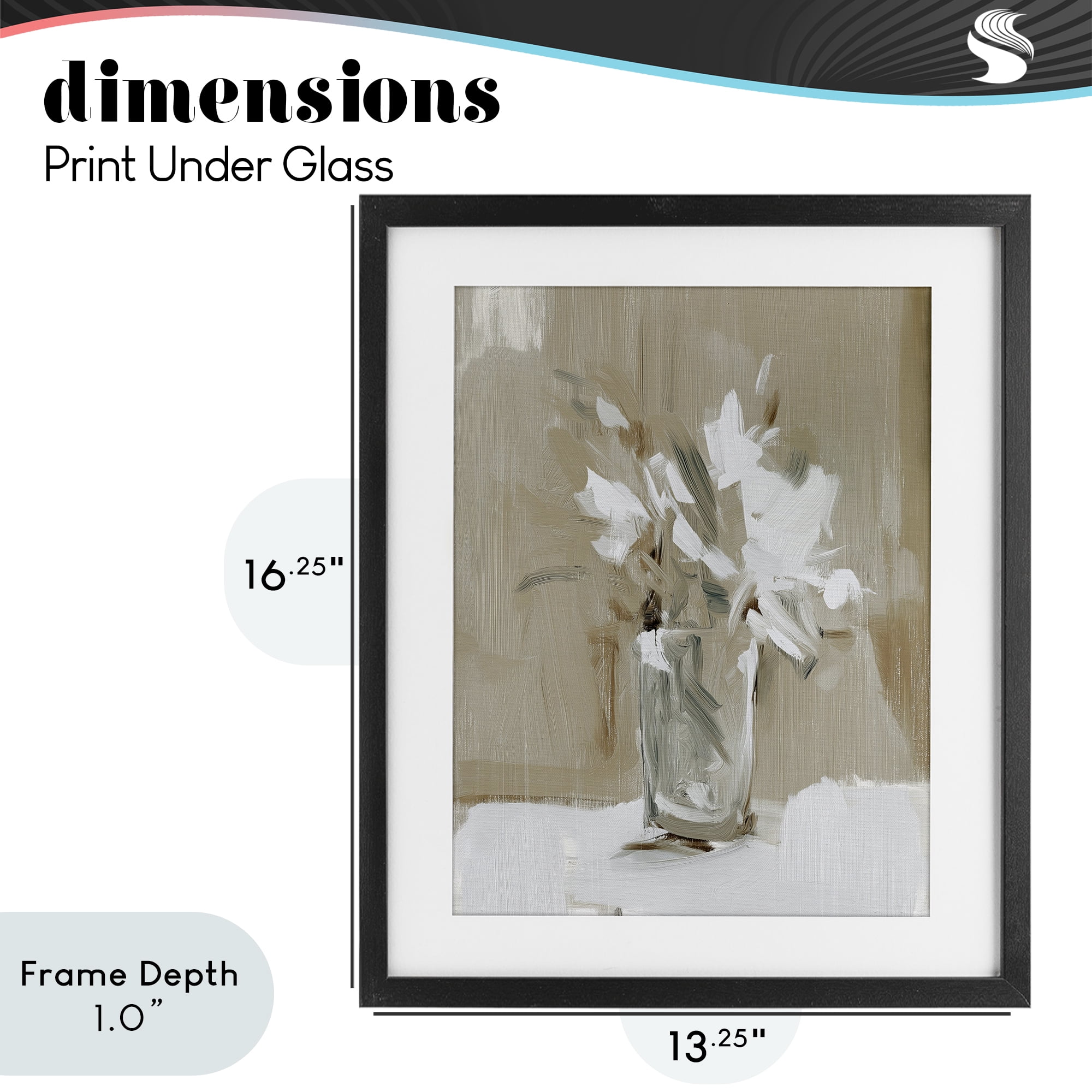 Stupell Industries Pure Forms Still Life Black Framed Print Under Glass, design by Svetlana Aleynikova