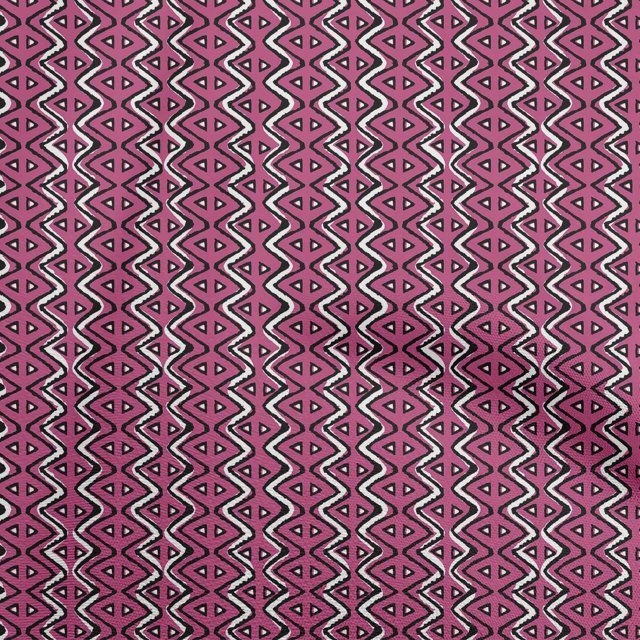 oneOone Velvet Pink Fabric Block Dress Material Fabric Print Fabric By The Yard 58 Inch Wide-H0
