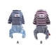 thumbnail image 3 of Billuyoard Mono de algodón para mascotas con lazo a rayas, Universal, transpirable, lavable, Unisex, para interiores y exteriores, ropa para Ropa para mascotas Azul, 3 of 6