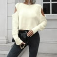 thumbnail image 2 of Vedolay Fall Sweaters for Women 2023 Fall Sweater 2023 Long Sleeve Soft Ribbed Knit Pullover Tops,White M, 2 of 5