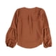 thumbnail image 2 of bar III Blusa de punto con mangas tipo blusón para mujer, marrón, extragrande, 2 of 2