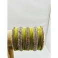 thumbnail image 3 of Silver & Light Green Color Bangles, 3 of 4