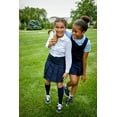 thumbnail image 4 of french toast big girls' pleated hem jumper with ribbon, navy, 8, 4 of 7