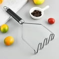 thumbnail image 6 of Stainless Steel Potato Masher Wavy Press, Rust Resistant Kitchen Tool for Mashing Vegetables and Avocados, Home Sweet Potato Mashers Dishwasher Safe with Hanging Storage, Traditional Holiday, AESTIVO, 6 of 8