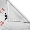 thumbnail image 3 of Ambesonne Birds Kitchen Curtains, Mockingbird on Plane Tree, 55"x45", Coral Black and White, 3 of 3