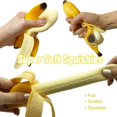 thumbnail image 3 of Eutreec Súper Suave Alivio del Estrés Plátano Pelado Manchado Favores de Fiesta para Niños Juguete para Niños Niñas Adultos Día de los Inocentes Paquete de 2 Juguetes Blandos de Plátano Simulación de, 3 of 5