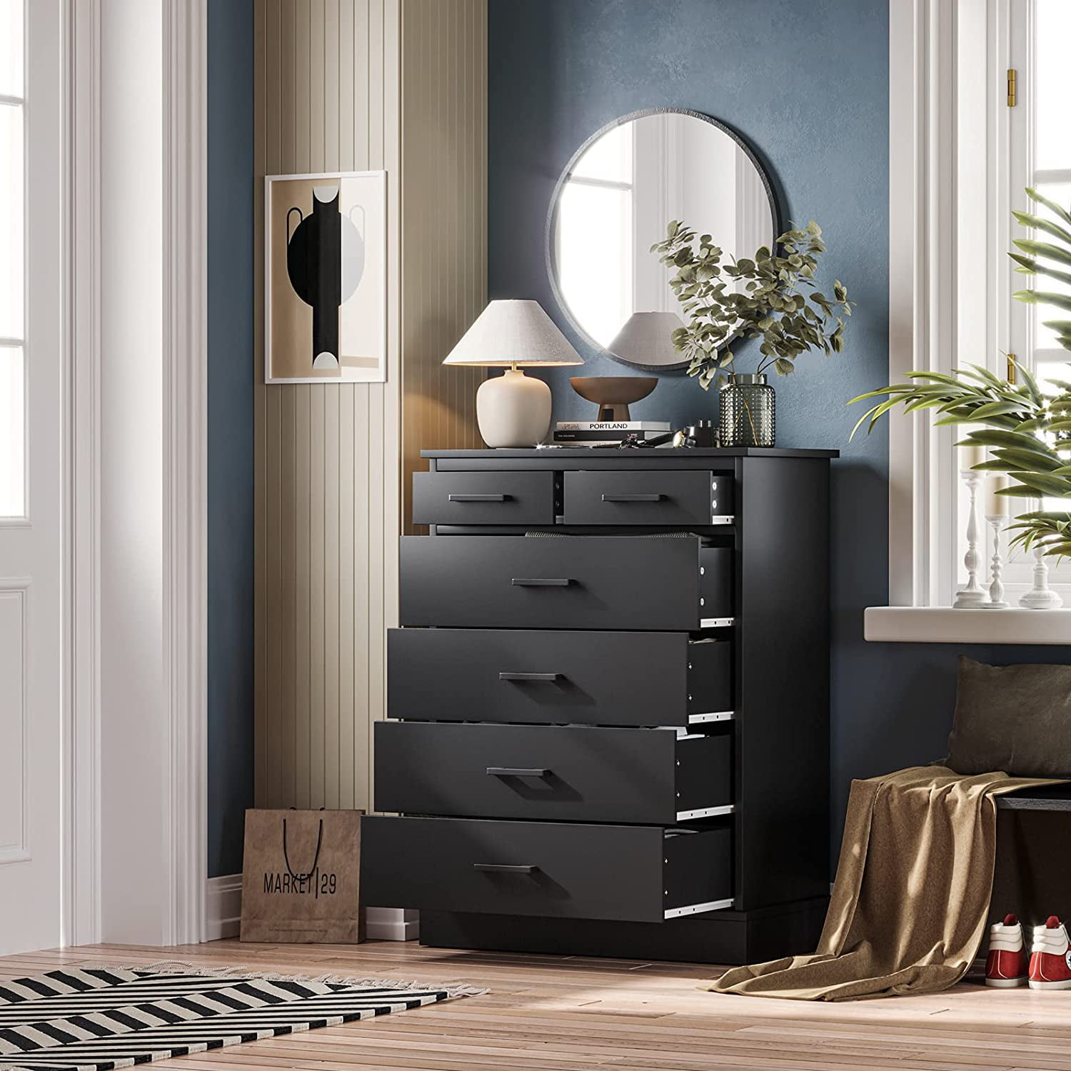 Chest Of Drawers Furniture Bedroom Cabinet Storage Dresser Clothes Organizer 