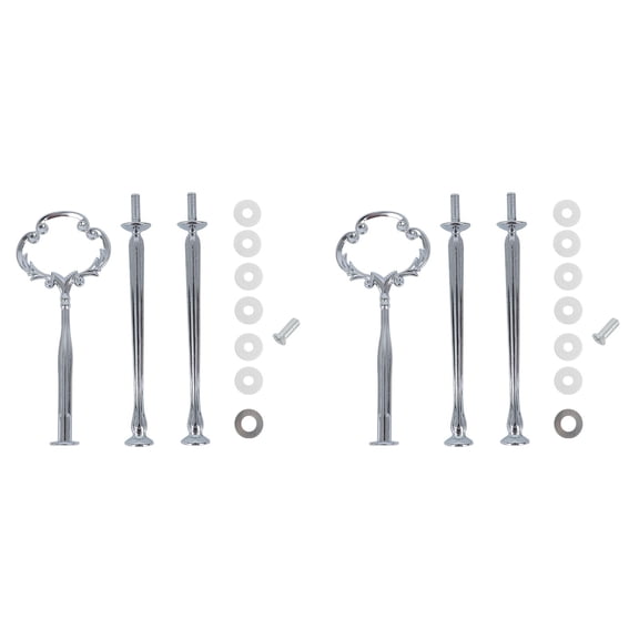 3 Tier Cake Tray Stand Handle Cupcake Dessert Plate, Cake Stand Hardware Tiered Tray, Stacking Cupcake Stand Fittings, Hardware Fitting Holder for Wedding Party Dessert Serving Decoration