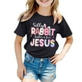 thumbnail image 2 of Bobifish Toddler Girls T-Shirts Fun Short Sleeve Crew Neck Easter Tees Festive Graphic Soft Comfortable Kids Casual Graphic Tshirts, 2 of 3