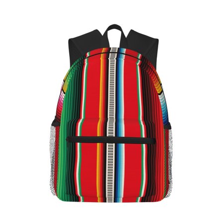 Lukts Mexican Serape Blanket Stripes Backpack For Men Women,Waterproof High School Bookbag,Lightweight Casual Travel Daypack,College Backpack Men,Middle School Bag For Girls Boys