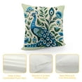 thumbnail image 4 of JRXY  Chinoiserie Chic Asian Throw Pillow Cushion Aqua and Green Peacock Decorative Pillow Covers Watercolor Chinoiserie Bird and Flower Pillow Covers for Sofa Car Chair White, 4 of 5