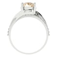 thumbnail image 4 of Solitaire with Accents Engagement Ring for Women - 1.71ct Natural Morganite in 14K White Gold Promise Ring, 4 of 6