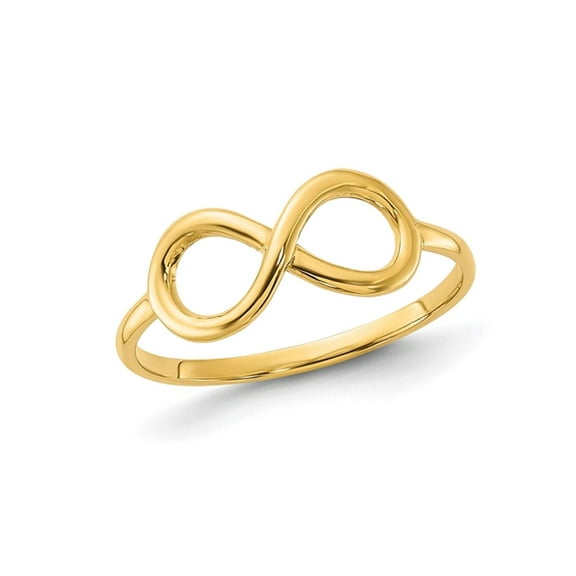 Gem & Harmony 14K Yellow Gold Polished Infinity Ring (size 7) for Women
