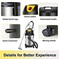 thumbnail image 3 of Sofa Curtain Carpet Cleaning Machine,40L/11Gal Commercial Carpet Cleaning Machine, Stainless Steel Carpet Cleaner Machine,1100W 110V Professional Commercial 3 In 1 Carpet Spraying Floor Brush Cleaner, 3 of 7