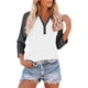 thumbnail image 2 of Blusas para mujer,Camiseta raglán con cuello en V para mujer, manga 3/4, blusa informal de cuello redondo para estar en casa, sopatenor, 2 of 9