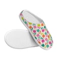 thumbnail image 3 of Daiia Tulips Flowers Print Women’s Fuzzy Slippers Memory Foam Lightweight House Shoes Cozy Loafer Flannel House Shoes-39/40, 3 of 7