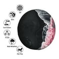 thumbnail image 4 of Honeii Pink White Ocean Waves Print Tire Covers, Waterproof Anti-UV Sun Snow Rain Tire Covers for Trailers, RV, Camper, SUV, Truck-17 inch, 4 of 6
