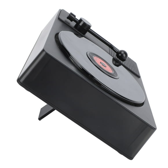 Altavoz Retro Con Micrófono, Altavoz Estilo Tocadiscos Vintage, Con Luz Ambiental, Soporte aux, Tarjeta TF, Ruido