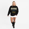 thumbnail image 3 of Women's Gameday Couture Black Michigan Wolverines Oversized Powerhouse Play Black Label Premium Fleece Sweatshirt, 3 of 5