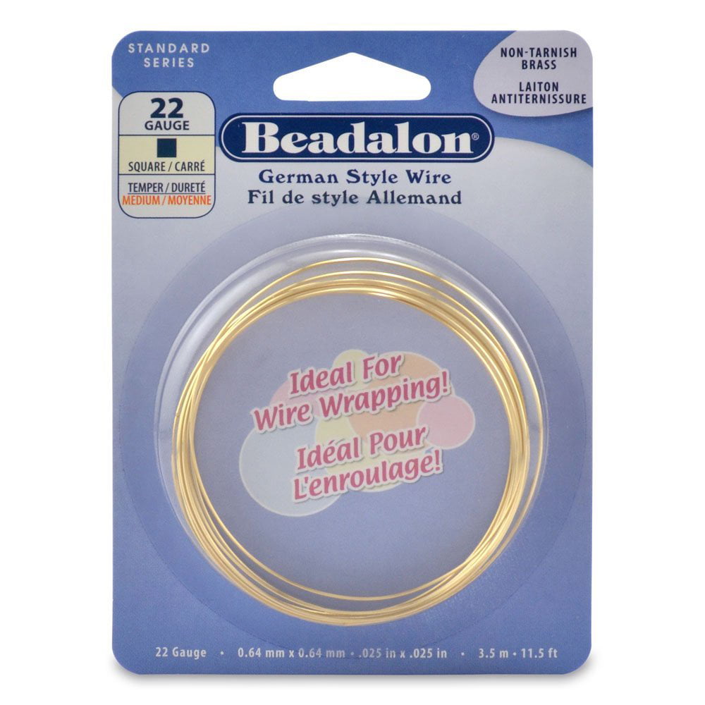 Beadalon Square Silver Plated 22-Gauge Wire 3-1/2-Meters