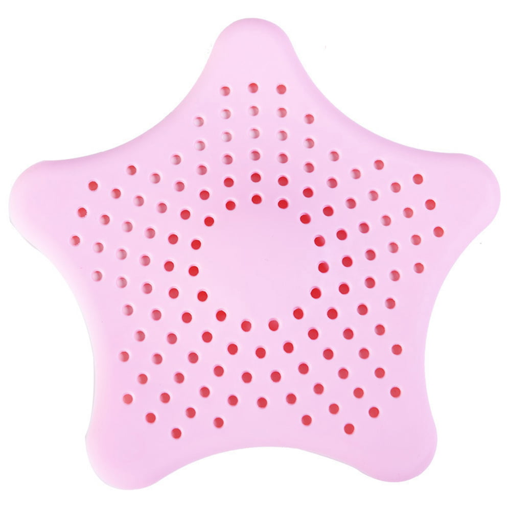 Shower Drain Covers Silicone, Pink Rubber Bathtub Stopper