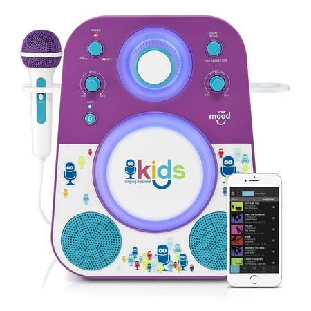Singing Machine - Kids Mood Bluetooth Karaoke System - Purple