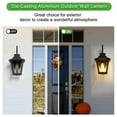 thumbnail image 4 of ACE-LIGHTS,Farmhouse Large Outdoor Wall Sconce Lights with Clear Glass(1 Pack & Bulb Not Included) For Doorway,Garden,Garage,Porche,Yards,Barn,Roadway(Black), 4 of 10