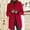 Red, variant on Women's Autumn Winter Vintage Solid Color Button Up Stand Collar Wool Coat Wool Long Coats Pale Wool Coat Suede Dress Coat Collarless Wool Coat Women Wool Blend Long Coat Women Warm Lamb Wool Winter
