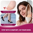 thumbnail image 4 of Bukihome Ball of Foot Cushion Pads for High Heels, 4 Pairs Foam Metatarsal Pads for Pain Relief, Non Slip Invisible Inserts for Flats & Dress Shoes,Beige, 4 of 9