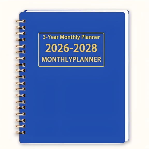 CCOCC 3 Years Monthly Planner Calendar,Planner With Two-Side Pocket,Monthly Tabs,Sturdy Binding Simplified Monthly Calendar Planner Multicolor
